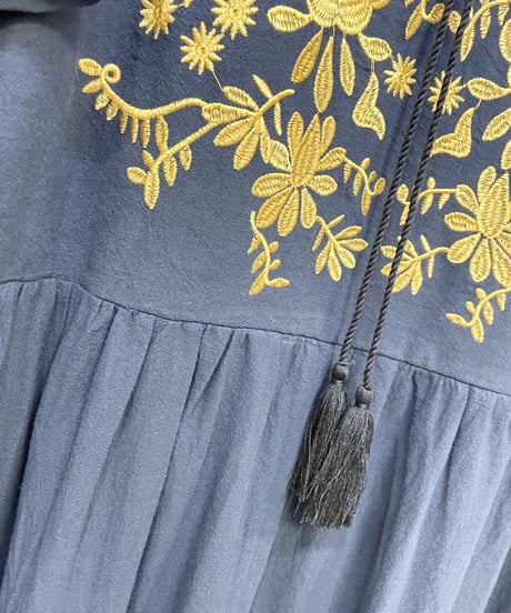 エスニック刺繍ロングワンピース