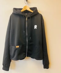 シンプルフルジップパーカー ブラック