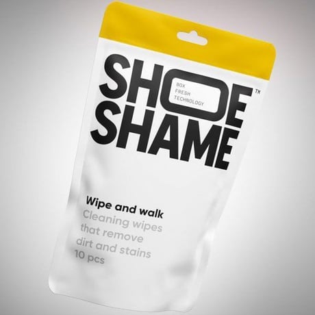 スニーカークリーナー シューシェイム ワイプ＆ウォーク クリーニングワイプ シューケア用品 シュークリーナー 靴磨き 10枚入 SHOE SHAME Wipe and walk