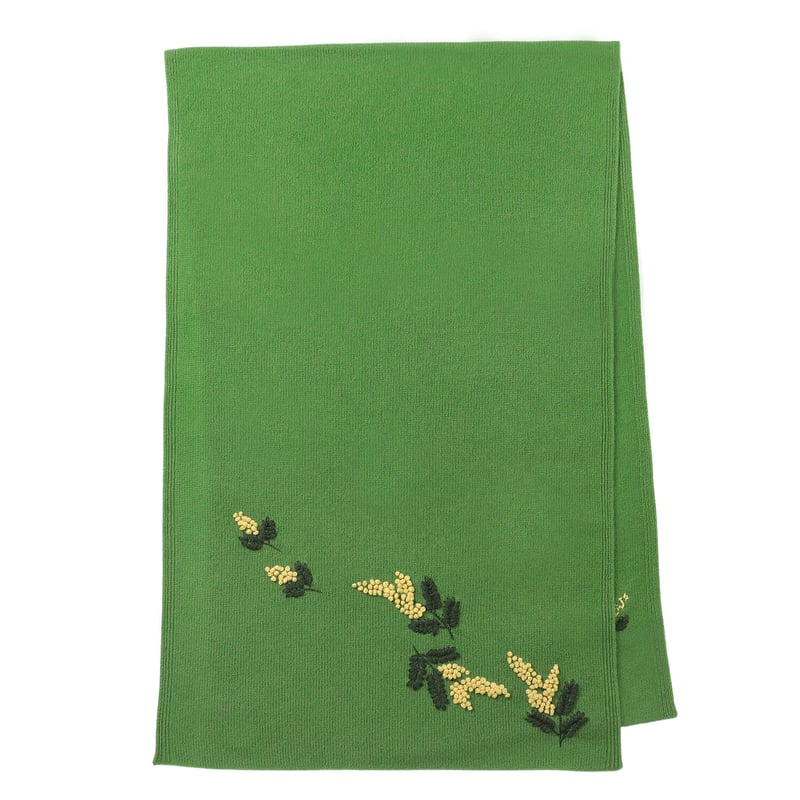 ご購入済み　美品　modify シルク カシミア　花刺繍　アンサンブル マーガレットの花刺繍の制作キット〜シルクリボンとモール刺繍糸で簡単