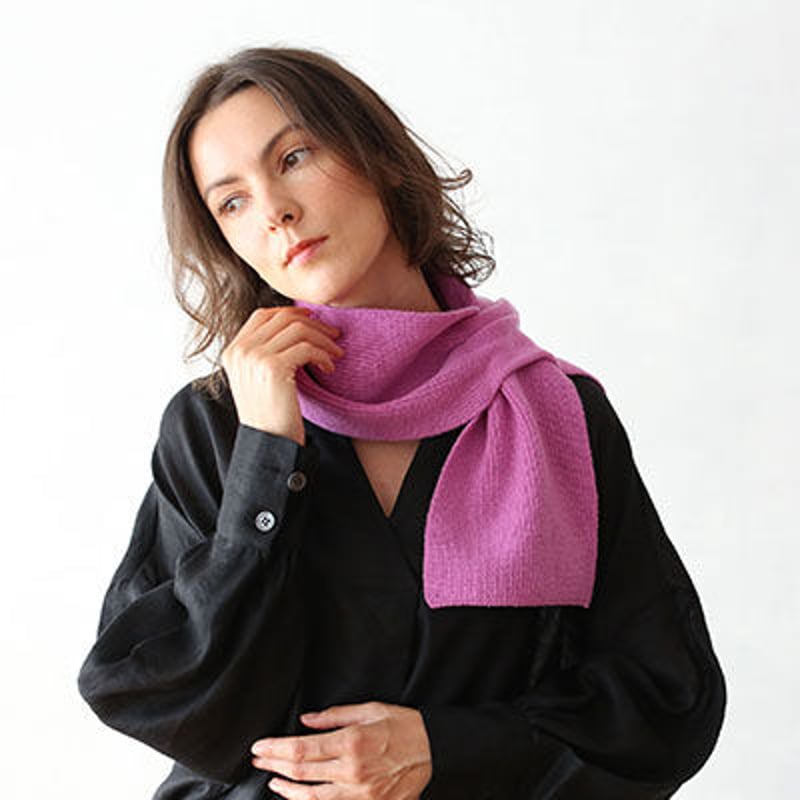 カシミヤ ミニ マフラー /Col.ダークグレー | kaho（カホ) 装う