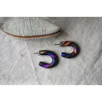 nijiピアス　 navy purple gold orange