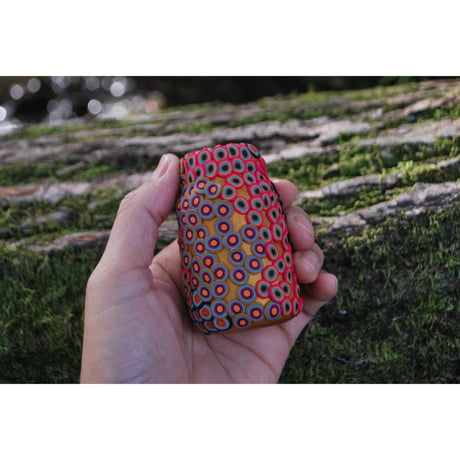 虹つぶ　小さなぶつぶつ花器　大小