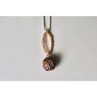 ボールチェーンネックレス　ダエン　02 gold×gold pink purple green gris
