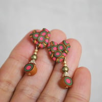 ぶつぶつハートピアス・イヤリング　pink
