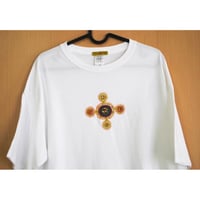 ミラー刺繍Tシャツ 白