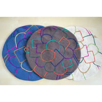 カラフル刺繍ベレー帽　3col