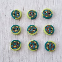 ボタン(green kimidoli gold blue)