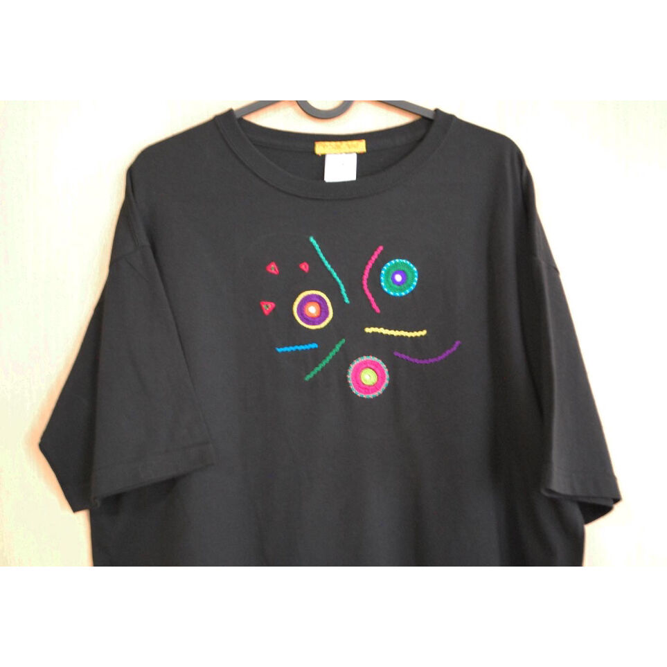 SHAREEF ブラック Tシャツ size 1 サークル 刺繍 黒 fit=scale-down,w=1200