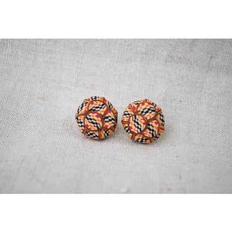 ぶつぶつ丸ピアス・イヤリング　2way orange