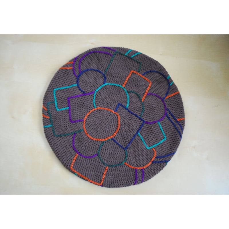 カラフル刺繍ベレー帽 3col | macree