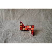三角モザイクピアス　red pink orange