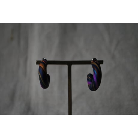 nijiピアス　 navy purple gold orange