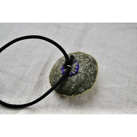 カラフルミラー刺繍ヘアゴム　だえん