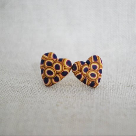 ぶつぶつハートピアス・イヤリング　blue