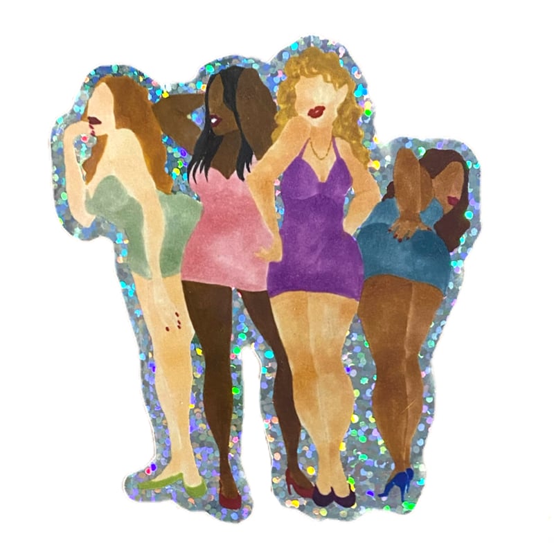 LITTLE FUNNY FACE GIRLS Sticker | little funny