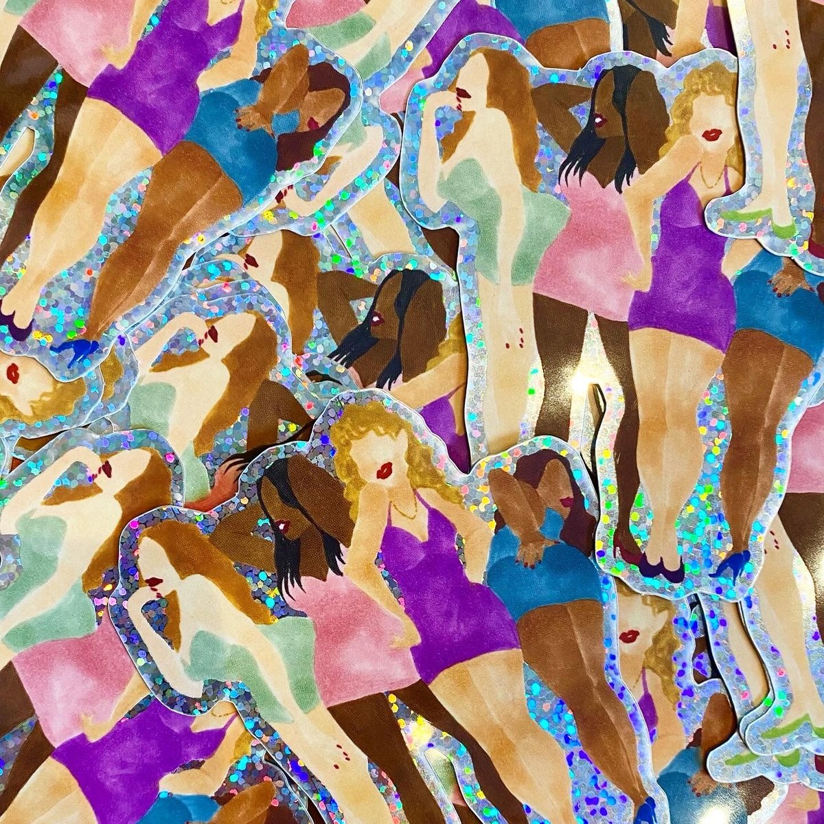 Little funny faceリトリファニーフェイス、サイン入りエディション LITTLE FUNNY FACE GIRLS Sticker | little funny