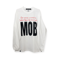 MOB long sleeve T white