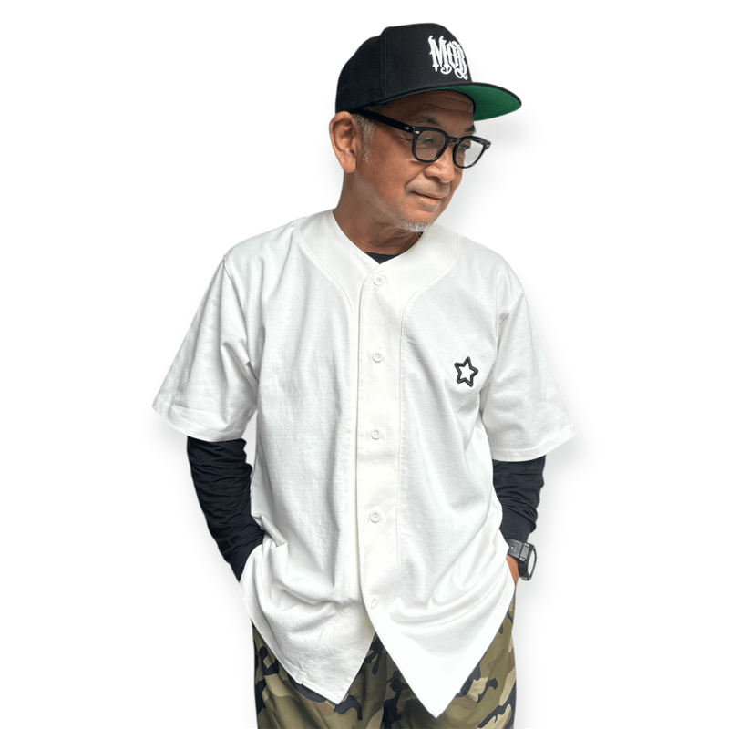 ベースボールシャツ ホワイト | THE MOBSTAR JAPAN®️