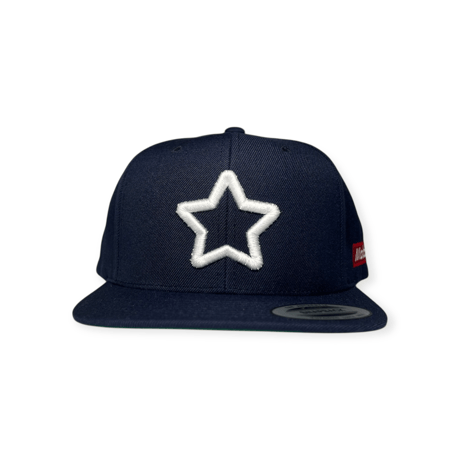 flat visor cap navy