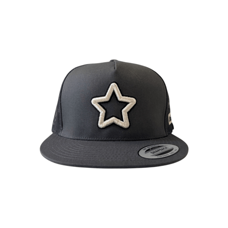 double star mesh cap charcoal