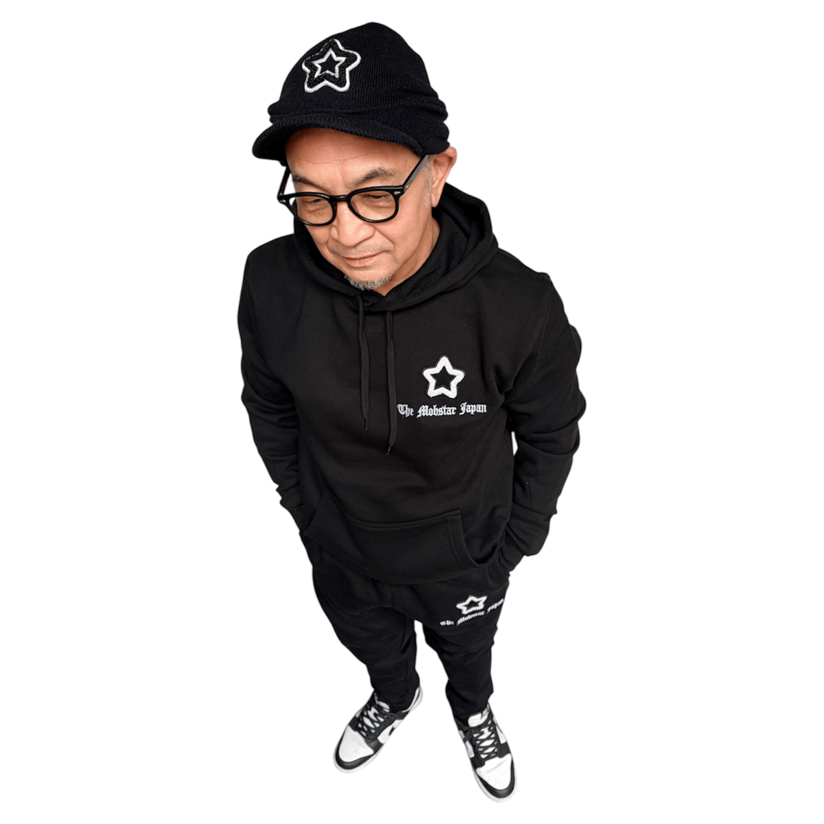 THE MOBSTAR JAPAN ブラックパフスウェットセットアップ STAR hoodie setup black | THE MOBSTAR JAPAN®️