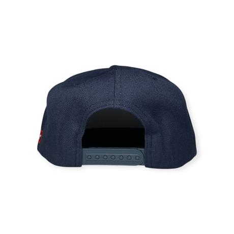 flat visor cap navy