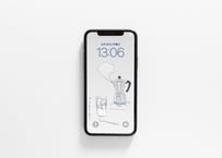 iPhone用壁紙 No.184_6月_梅雨の息抜き／アイスカフェラテ
