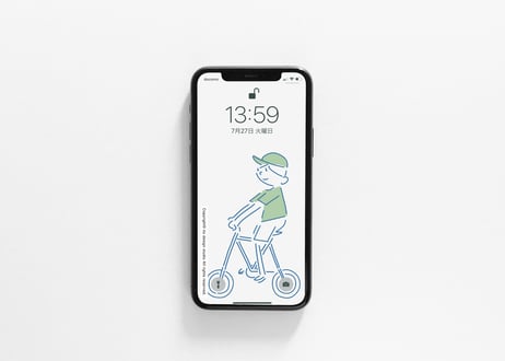 iPhone用壁紙 _8月_自転車