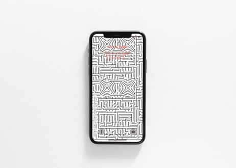 iPhone用壁紙 _10月_めいろ