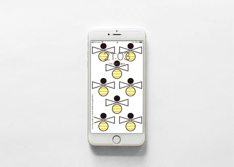 iPhone用壁紙 _ August_蜂 x 8
