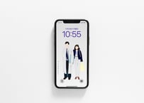 iPhone用壁紙 No.175_12月_Tokyoの２人