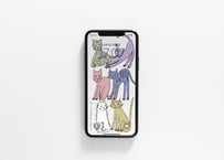 iPhone用壁紙 No.179_3月_ネコの習作