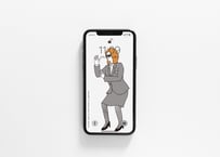 iPhone用壁紙 _4月_戦うOL