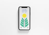 iPhone用壁紙 No.180_4月_左右対称の春、タンポポ