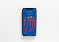 iPhone用壁紙 No.187_8月_とうがらし