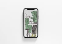 iPhone用壁紙 _3月_コーヒー淹れたよ