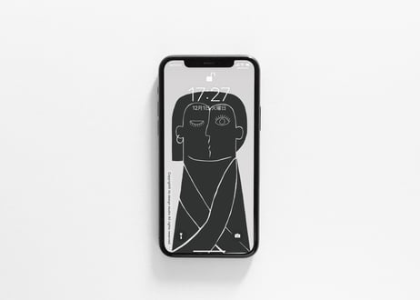 iPhone用壁紙 _   December_ひとり