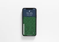 iPhone用壁紙 _5月_新緑の山-午後