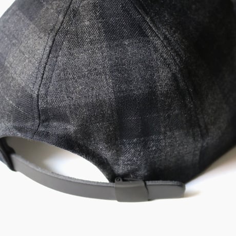 <COMESANDGOES> CHECK CAP - Gray×Black
