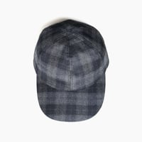 <COMESANDGOES> CHECK CAP - Gray×Black