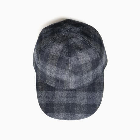 <COMESANDGOES> CHECK CAP - Gray×Black