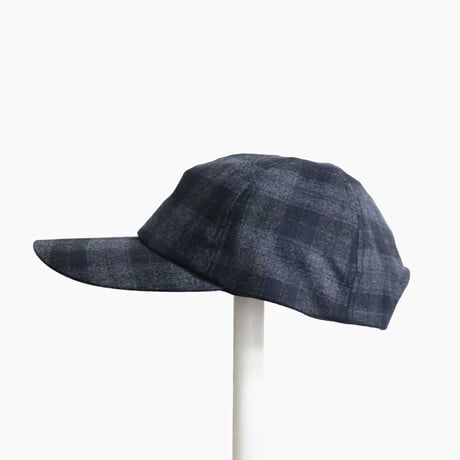 <COMESANDGOES> CHECK CAP - Gray×Black