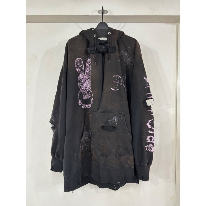 KIDILL / KL1078 / DESTROYED BUNNY HOODIE | VI