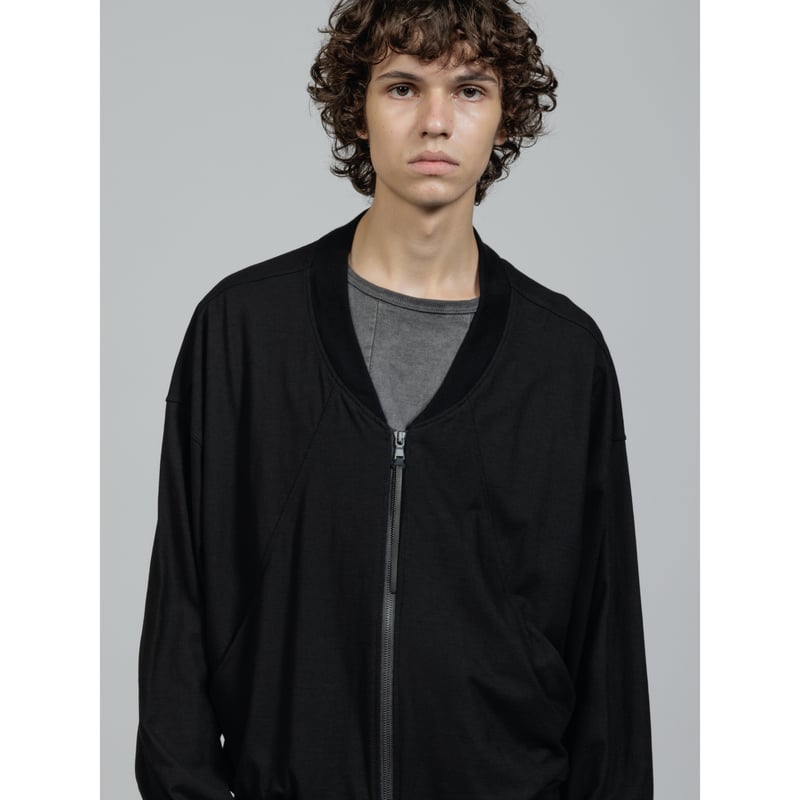 The Viridi-anne　ブルゾン The Viridi-anne - 綿カシミヤ ニットブルゾン - high neck zip