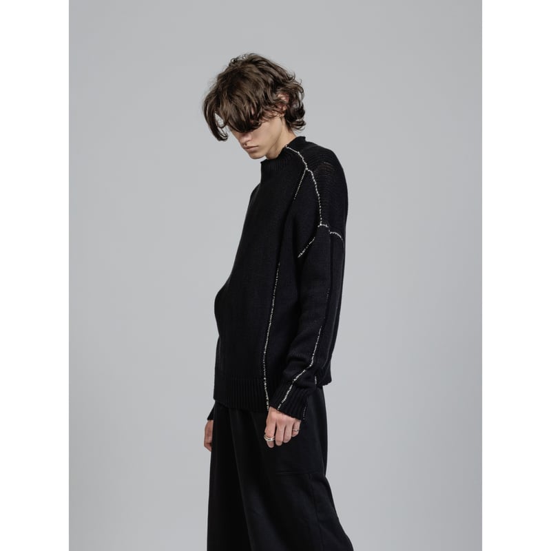 トップス The viridi-anne The Viridi-anne - 綿カシミヤ ニットブルゾン - high neck zip knit