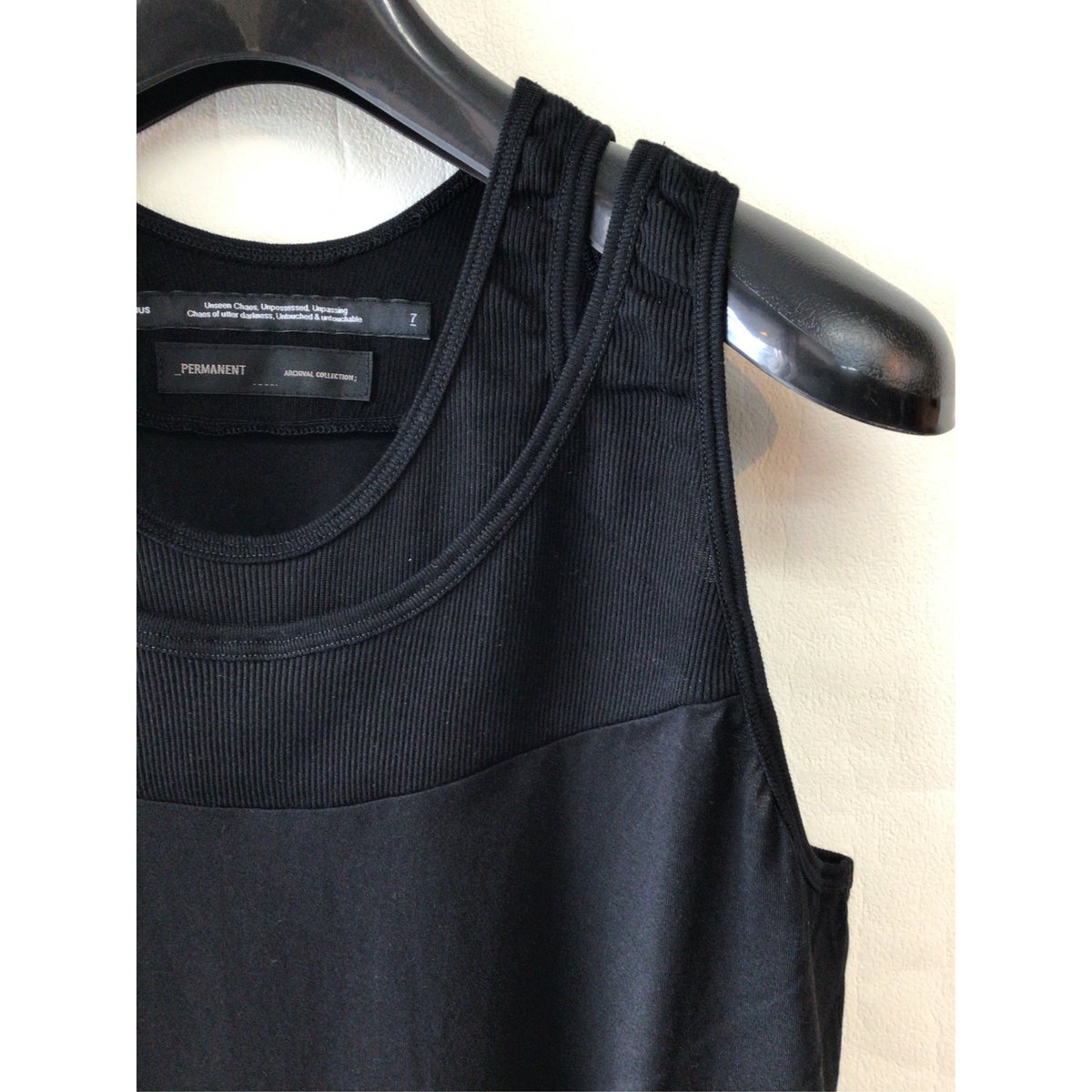 JULIUS 2018SS ウェビングラウンドロングタンクトップ 美品　ブラック JULIUS / 899CUM4 / スイッチングネックタンクトップ | VIBE NAGANO