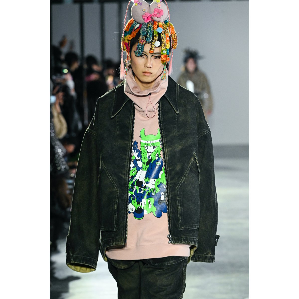 KIDILL / KL981 / BLACK STAINED DUCK JACKET | VI