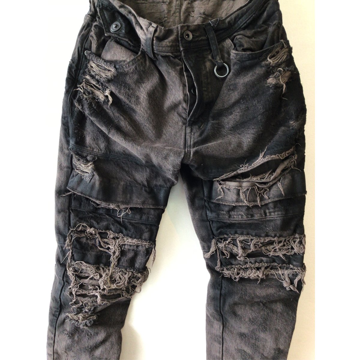 JULIUS ベンディングパンツ デニム 2 crack期 JULIUS[ユリウス] / GORDINI 737PAM26-BK CRASH DENIM PANTS