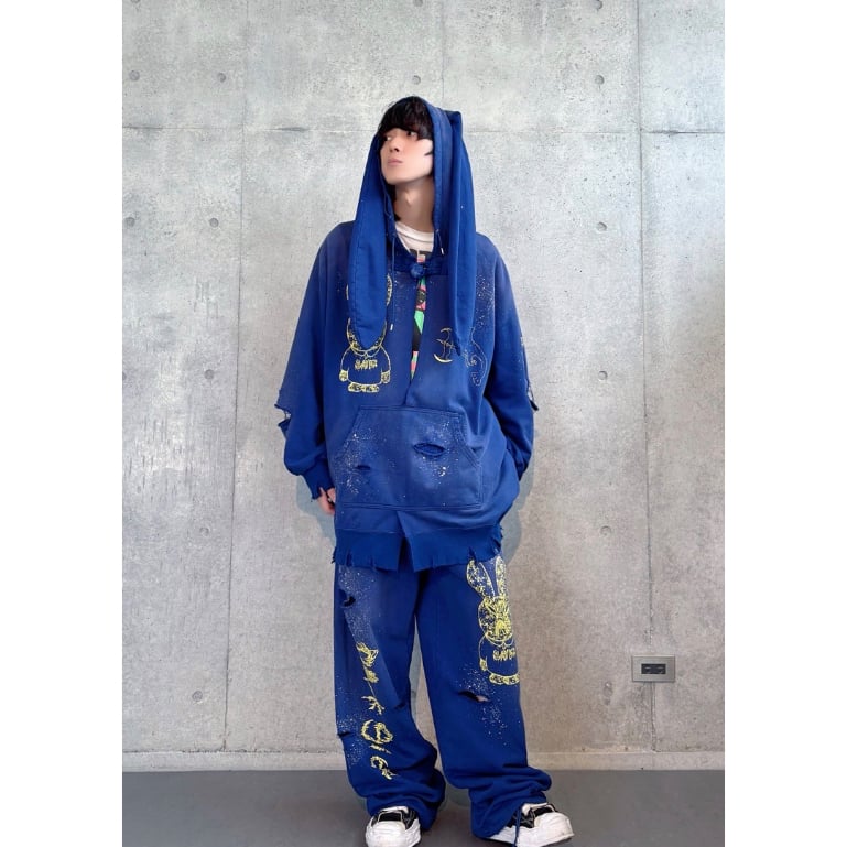 KIDILL / KL1078 / DESTROYED BUNNY HOODIE | VI